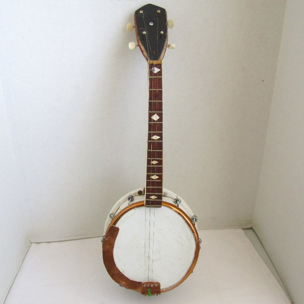 Unique Hand-made Small Bucket Banjo Busking Folk / Hobo Art Instrument 23" Inch